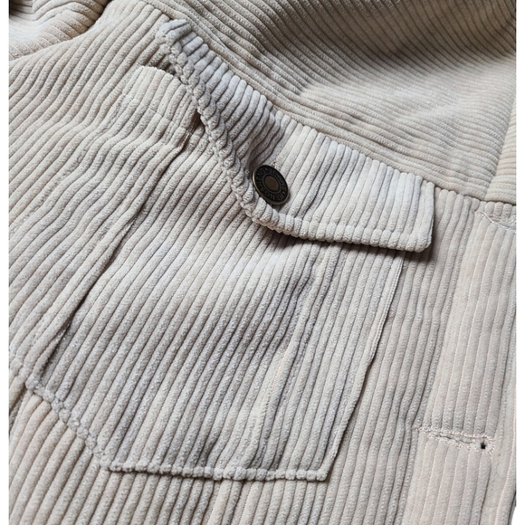 SHEIN | DROP SHOULDER | CORDUROY TYPE COAT W/FUZZY INTERIOR | SIZE XS - Picture 9 of 15